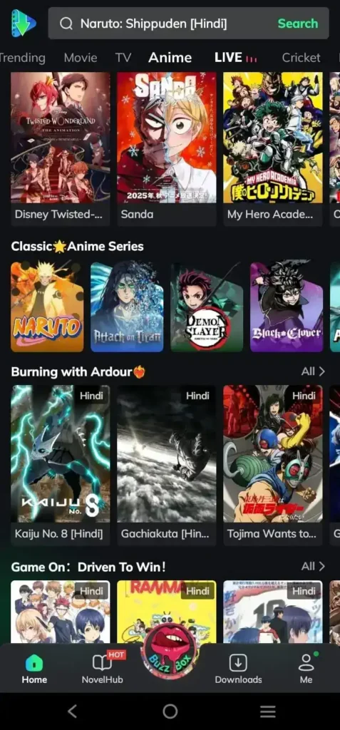 Moviebox 3 MovieBox Anime series Tab