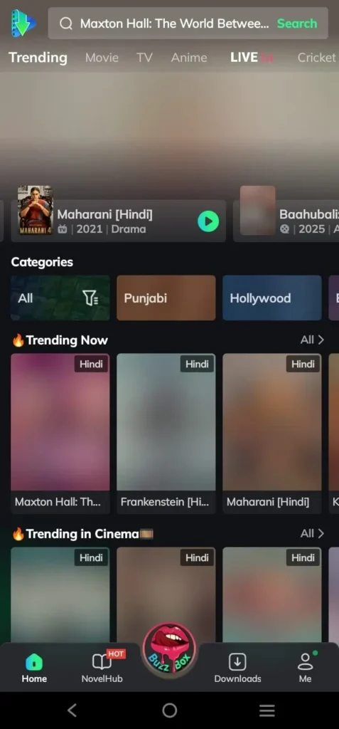 Moviebox Mod Apk 2 moviebox different genre categories tab