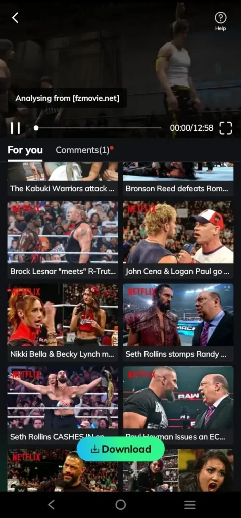 Moviebox 4 MovieBox Wrestling Matches Tab