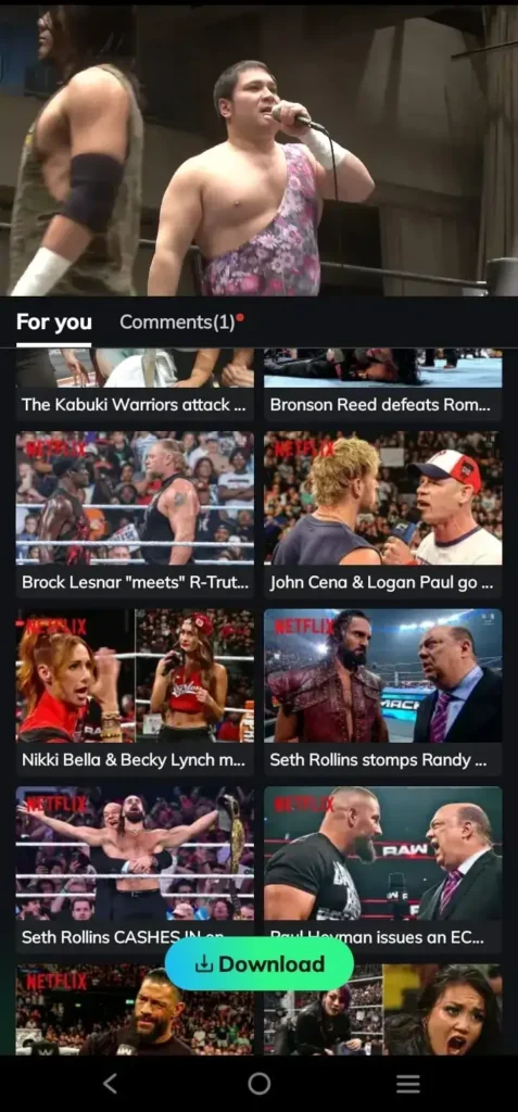 Moviebox Mod Apk 4 MovieBox Live Wrestling Page