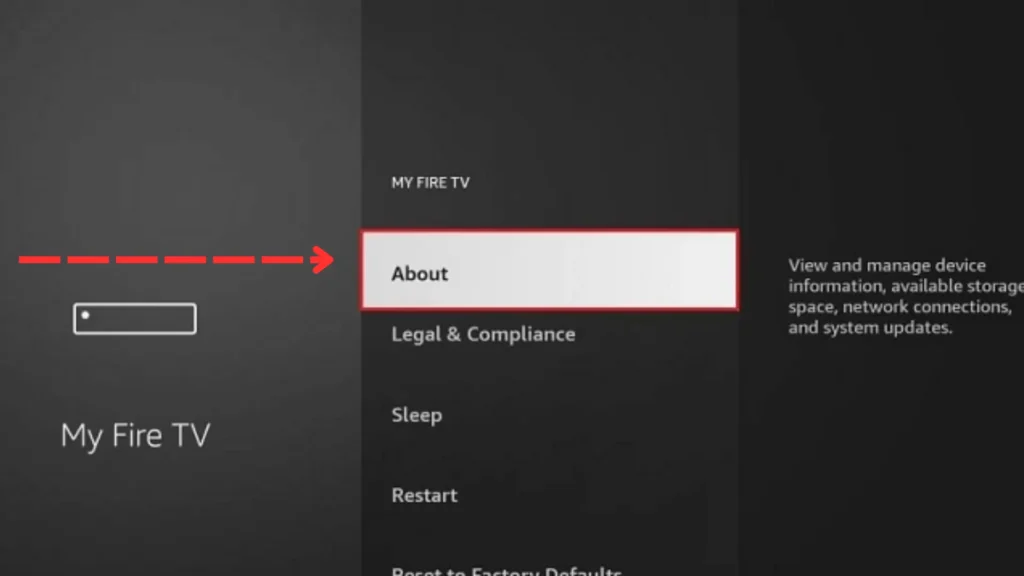 about option on fire tv