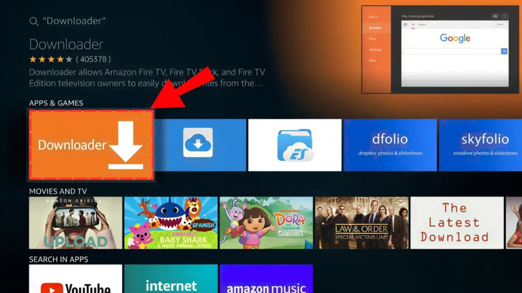 downloader app to install third party apps on fire tv