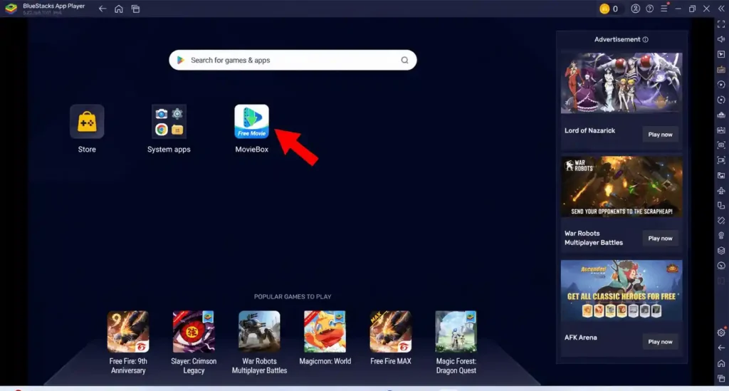 moviebox in bluestack